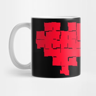 Red heart pieces Mug